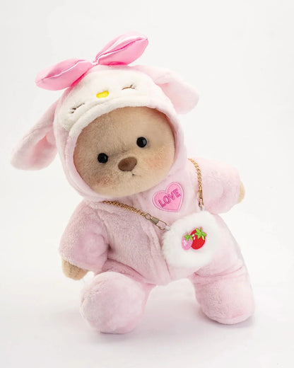 Ručne vyrábaný prémiový macko s vymeniteľnými oblečkami – FluffyCuddle
