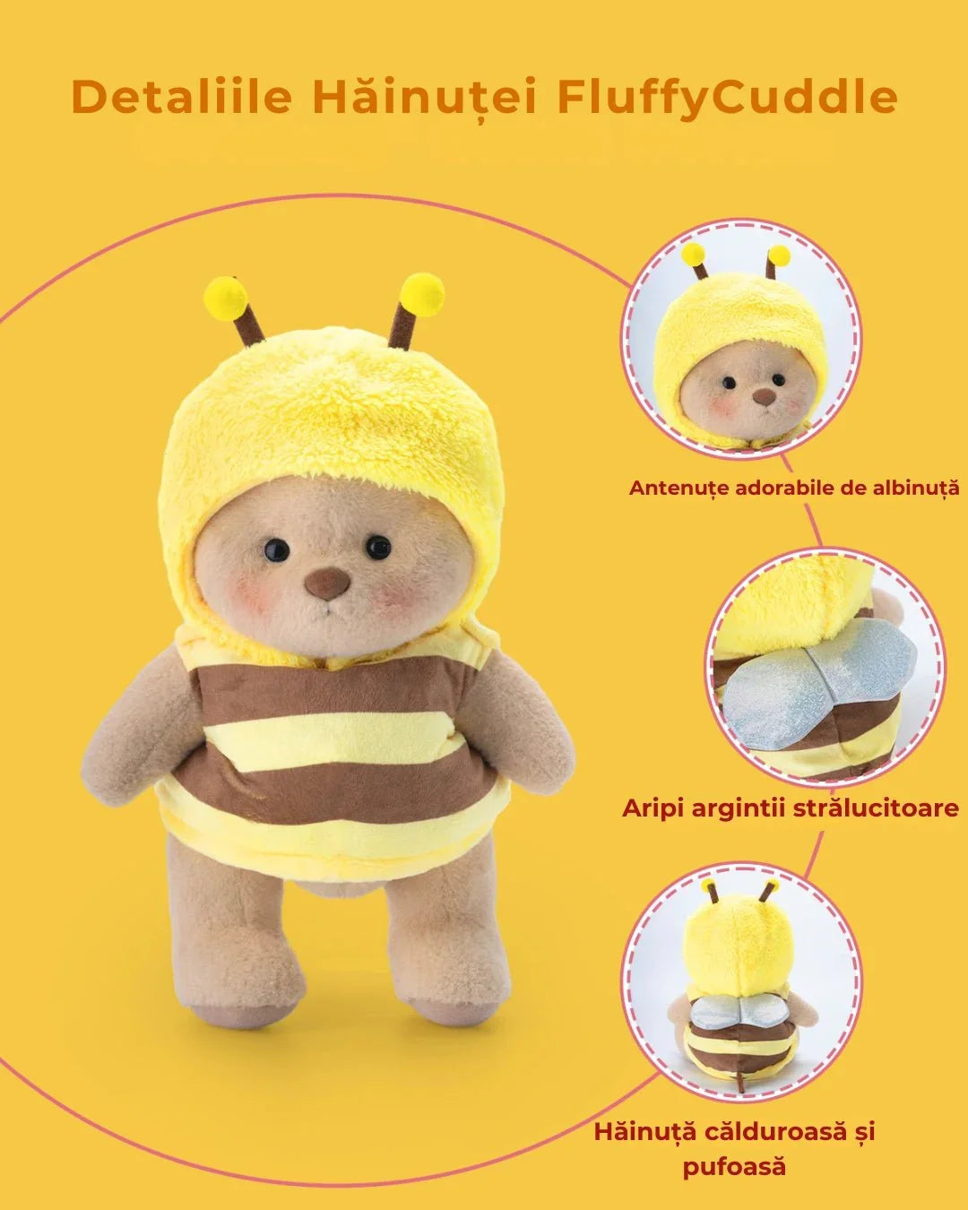 Ručne vyrábaný prémiový macko s vymeniteľnými oblečkami – FluffyCuddle