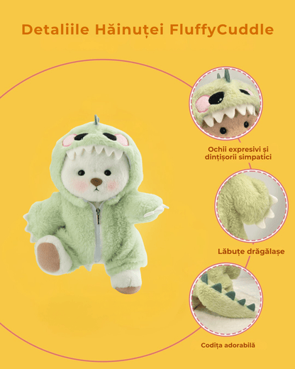 Ručne vyrábaný prémiový macko s vymeniteľnými oblečkami – FluffyCuddle