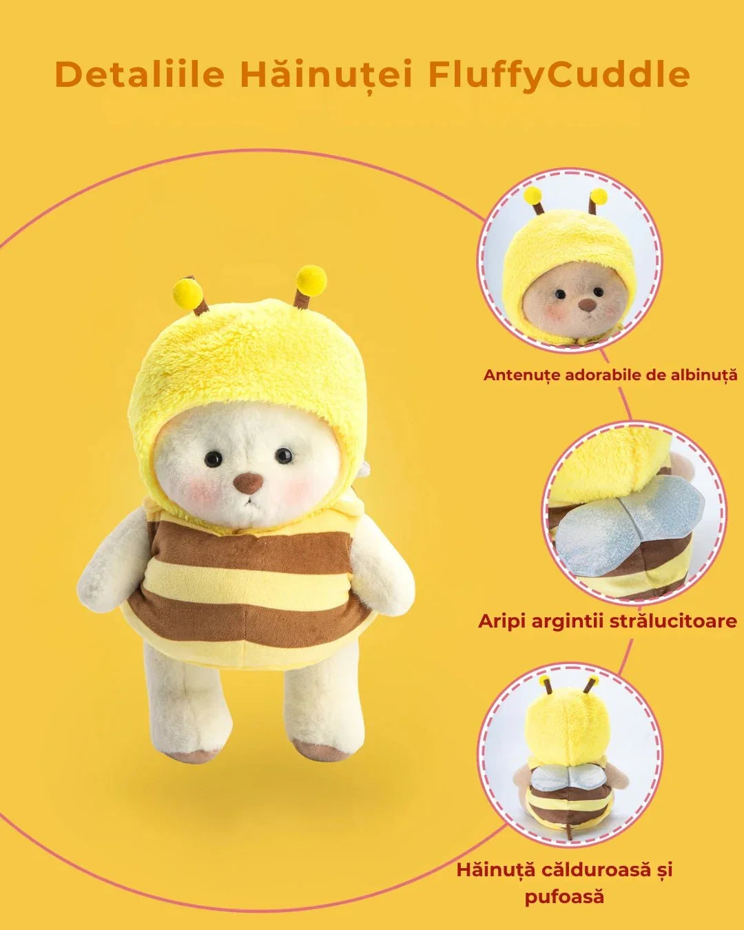 Ručne vyrábaný prémiový macko s vymeniteľnými oblečkami – FluffyCuddle