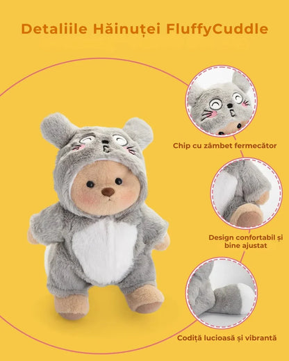 Ručne vyrábaný prémiový macko s vymeniteľnými oblečkami – FluffyCuddle
