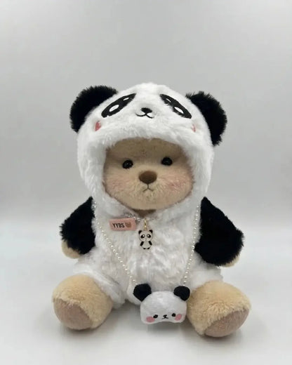 Ručne vyrábaný prémiový macko s vymeniteľnými oblečkami – FluffyCuddle