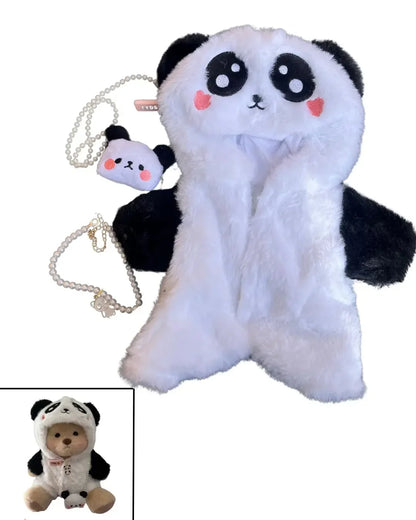 Ručne vyrábaný prémiový macko s vymeniteľnými oblečkami – FluffyCuddle