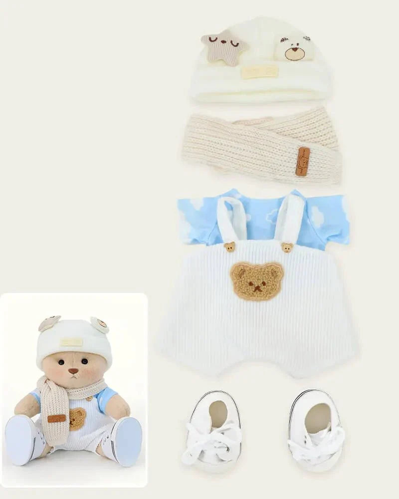 Ručne vyrábaný prémiový macko s vymeniteľnými oblečkami – FluffyCuddle